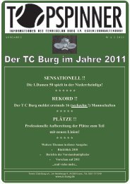 REKORD !! Der TC Burg meldet erstmals 16 (sechzehn !)