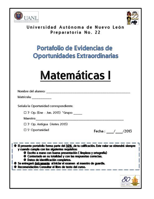 Portafolio MatemÃ¡ticas 1 - Preparatoria 22