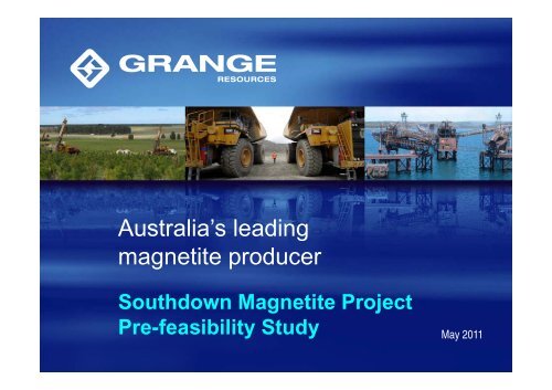 Australia's leading magnetite producer - Grange Resources