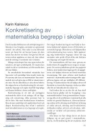 Konkretisering av matematiska begrepp i skolan