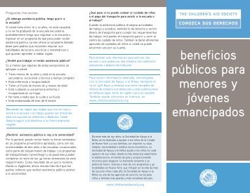 Beneficios PÃºblicos para Menores y JÃ³venes Emancipados