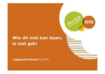 Presentatie Laaggeletterdheid SITA [Compatibiliteitsmodus]