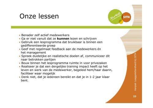 Presentatie Laaggeletterdheid SITA [Compatibiliteitsmodus]