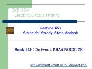 Sinusoidal Steady-State Analysis - staff.kmutt.ac.th - kmutt