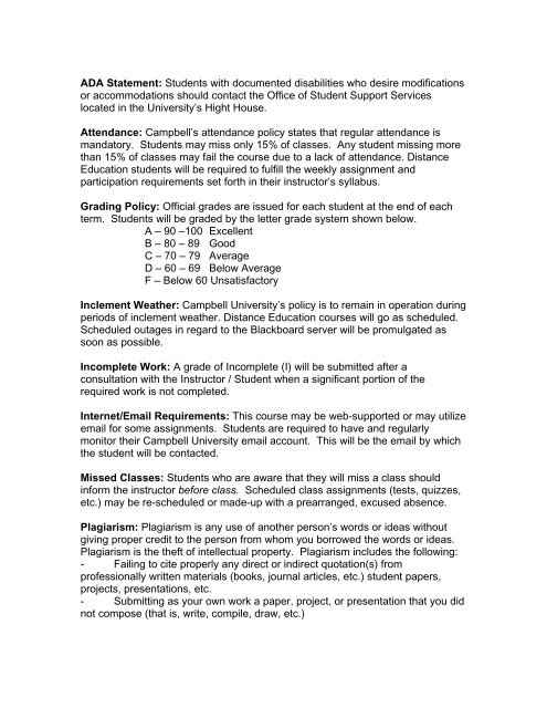 BADM-331 â Principles of Management â Syllabus - Campbell ...