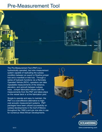 Pre-Measurement Tool - Oceaneering