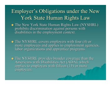 New York State Human Rights Law Update - The Business Council ...