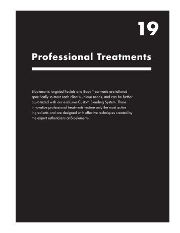 Professional Treatments - Bioelements
