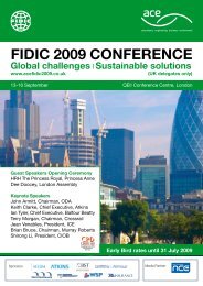 Read the brochure for FIDIC 2009 London conference