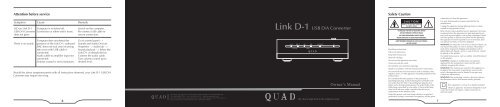 Link D-1 USB D/A Converter - Quad