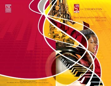 Music Minors and Elective Courses 2009 - USC Student Affairs ...