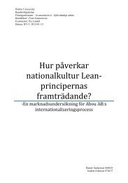 Nationalkultur Leanprinciper - Lean Forum