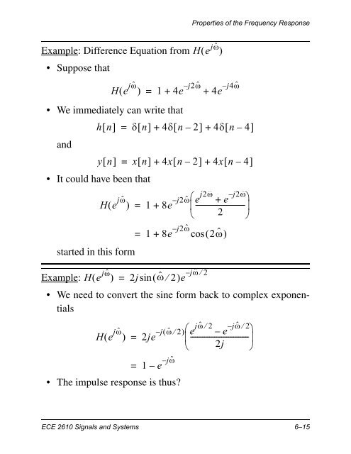 Frequency Response of FIR Filters