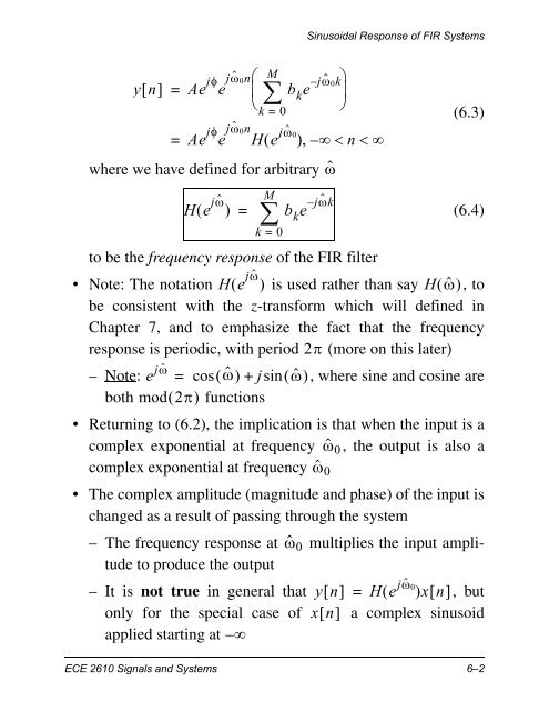 Frequency Response of FIR Filters