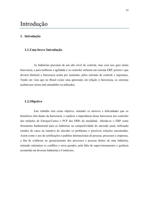 erp, mÃ³dulos estoque/custos e pcp, ea problemÃ¡tica do uso ... - Fatec