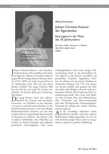 Johann Christian Kestner der Eigendenker