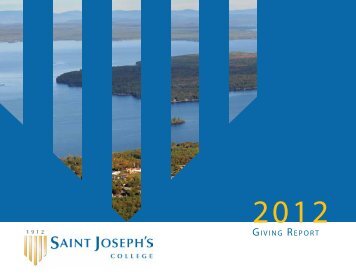 2012 Annual Report - Saint Joseph's College of Maine