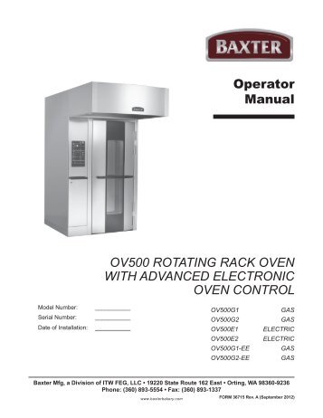 Operator Manual OV500 rOtating rack OVen with ... - Hobart