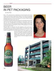 BEER IN PET PACKAGING - Quark Magazine