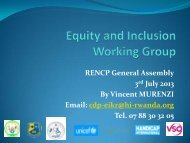 Equity and special needs working Group