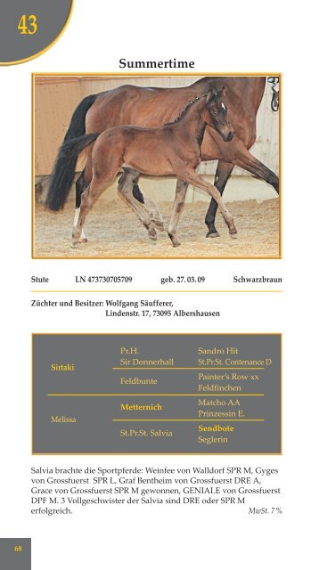 52. Riedlinger Fohlenauktion - Pferdezuchtverband Baden ...