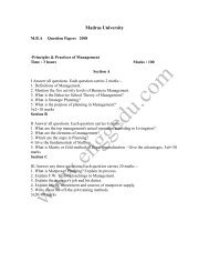 MBA HR Model Question Papers