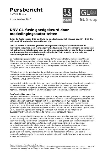 Persbericht (NL) - Dnv