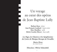 Un voyage au cÅur des opÃ©ras de Jean-Baptiste Lully