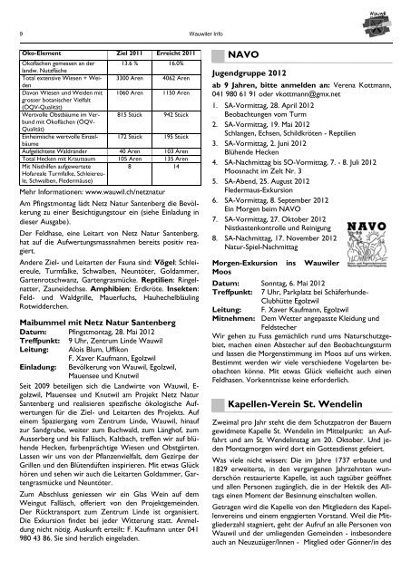 Wauwiler Info Mai 2012 - Gemeinde Wauwil