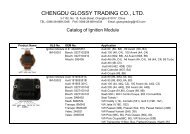 Catalog Of Ignition Module - ChengDu Glossy Trading Co., Ltd.