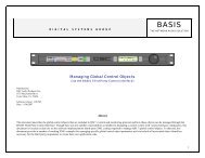 Managing Global Control Objects - QSC Audio Products