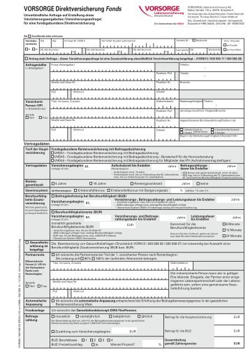 VORSORGE Direktversicherung Fonds