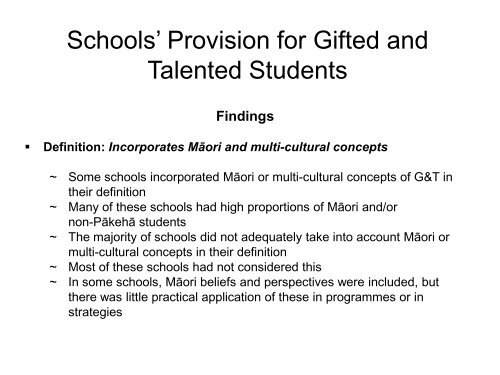 Above the Clouds - Maori students' success - Hamilton - Gifted and ...