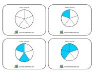 Circle Flash cards Fifths with answers - Math Salamanders