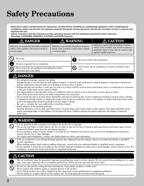 OPERATION MANUAL - Daikin AC