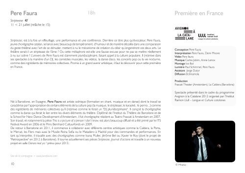 Programme 2012 - Avignon et Provence