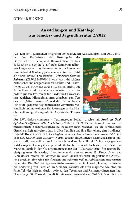 Volkacher Bote" 97 (2012) - Deutsche Akademie fÃ¼r Kinder