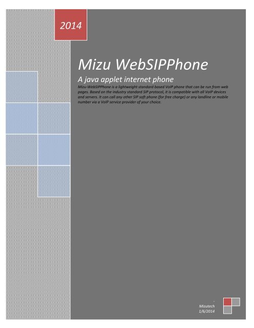 Mizu Webphone - Mizu Voip