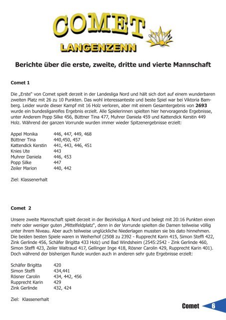 Verein Langenzenner Sportkegler e.V. - beim Verein Langenzenner ...