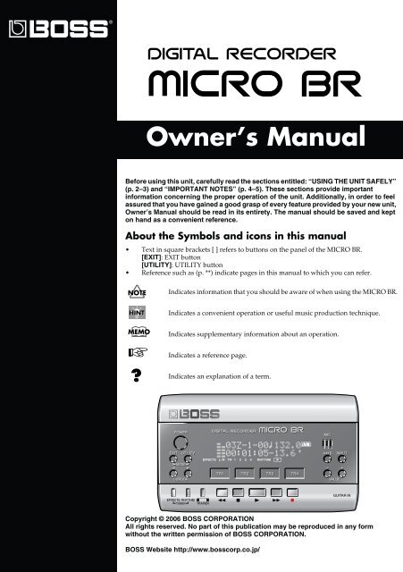 Owner's Manual (MICRO-BR_OM.pdf) - Roland
