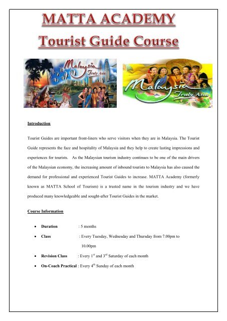 MATTA Academy Tourist Guide Course