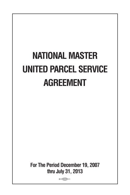 national master united parcel service agreement - Teamsters Local ...