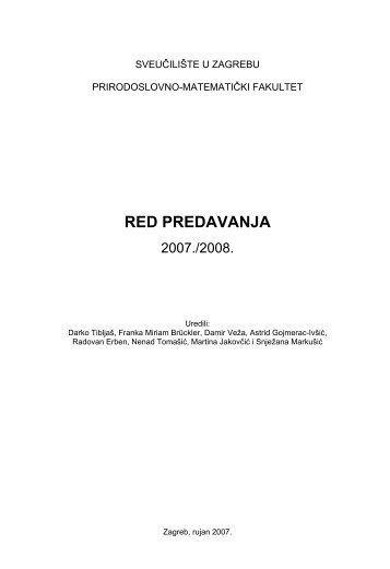 Red_predavanja_ak_god_2007-2008 - Prirodoslovno - matematički ...