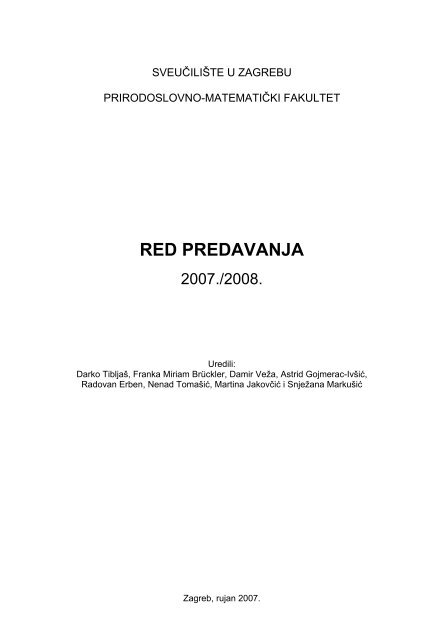 Red_predavanja_ak_god_2007-2008 - Prirodoslovno - matematički ...