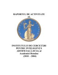 RAPORT ANUAL DE ACTIVITATE - racai