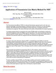 Applications of Transmission Line Matrix Method For NDT