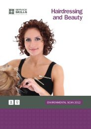 Hairdressing & Beauty Environmental Scan 2012 - Service Skills