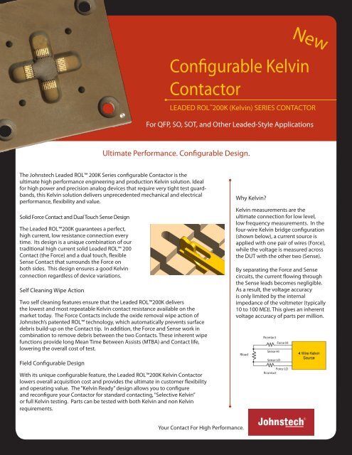 Configurable Kelvin Contactor New - Johnstech