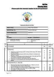 person specification - Alder Grange Community & Technology School