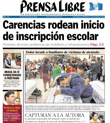CAPTURAN A LA AUTORA - Prensa Libre